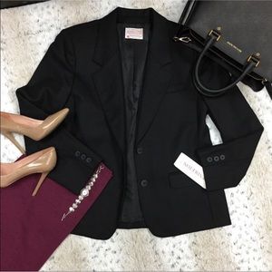 Vintage Pendleton Black Wool Blazer Size: 14